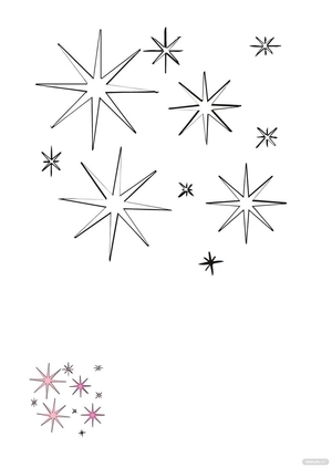 Pink Sparkle Coloring Page