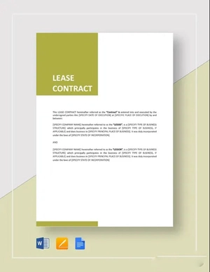 Lease Contract Template