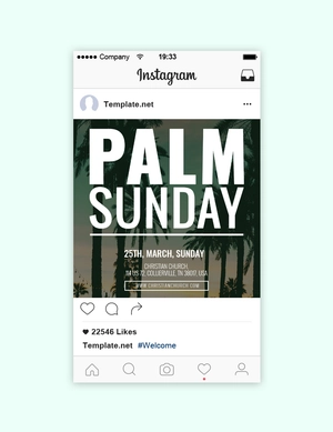 Palm Sunday Instagram Post Template