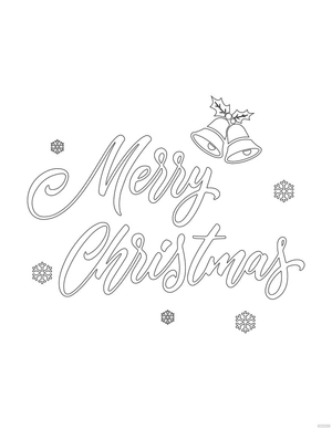 Merry Christmas Coloring Page
