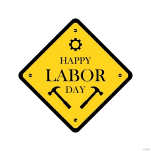 Happy Labor Day Sign Clipart
