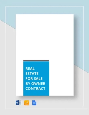 Real Estate For Sale By Owner Contract Template