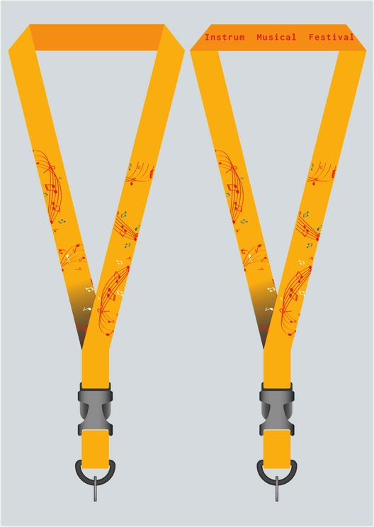 Music Festival Lanyard Template