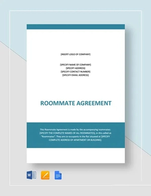 Roommate Agreement Template Roommate Agreement Template