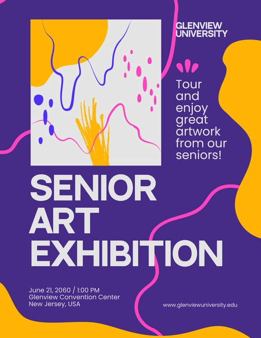 Senior Art Exhibition Flyer
