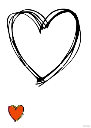 Abstract Heart Shape Coloring Page