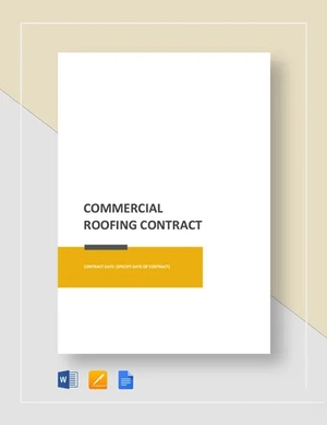 Commercial Roofing Contract Template