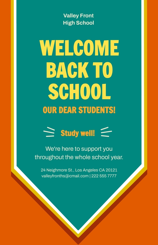 Colorful Back To School Poster