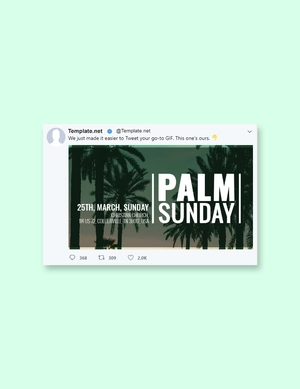 Palm Sunday Twitter Post Template