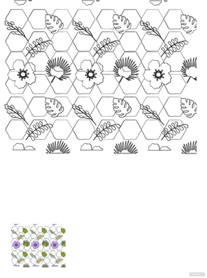 Floral Lace Pattern Coloring Page