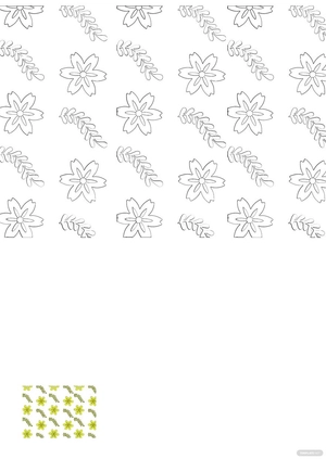 Floral Decorative Pattern Coloring Page