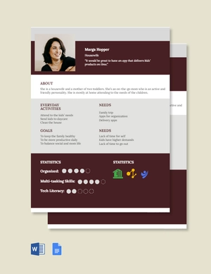 Parent User Persona Template