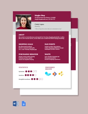 Shopper User Persona Template