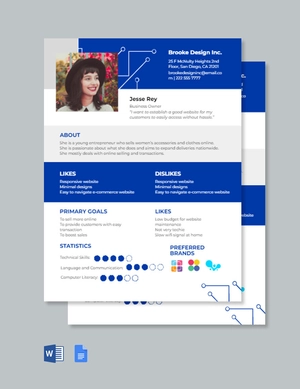 Ux Designer Customer Persona Template