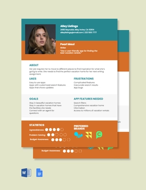 Real Estate App User Persona Template