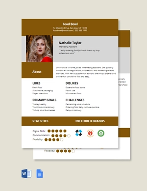 Consumer Persona Template
