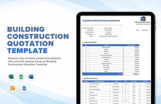 Building Construction Quotation Template