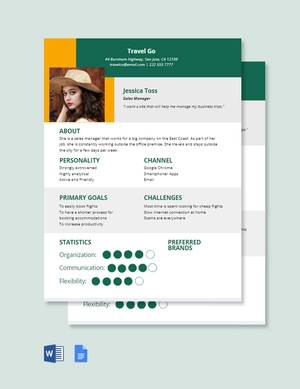 Customer Journey Persona Template