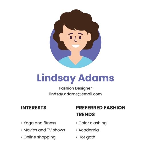 Girl Avatar Template