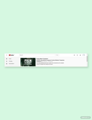 Palm Sunday YouTube Video Thumbnail Template