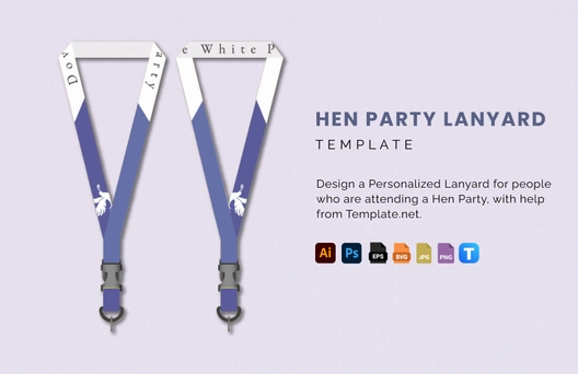 Hen Party Lanyard Template