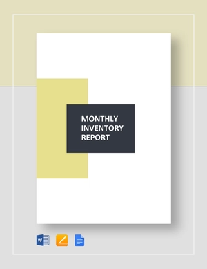 Monthly Inventory Report Template