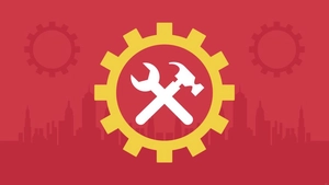 Red Labor Day Background