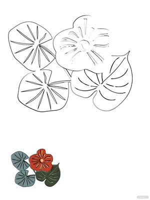 Vintage Floral Background Coloring Page