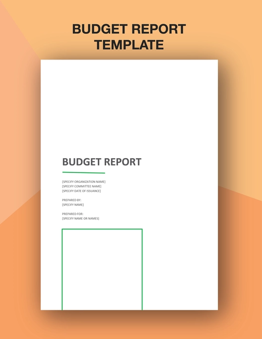 Budget Report Template Budget Report Template