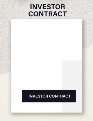 Investor Contract Template Investor Contract Template