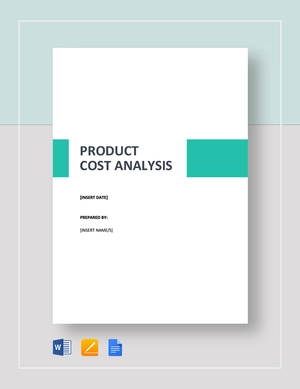 Simple Product Cost Analysis Template