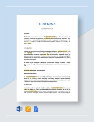 Audit Memo Template