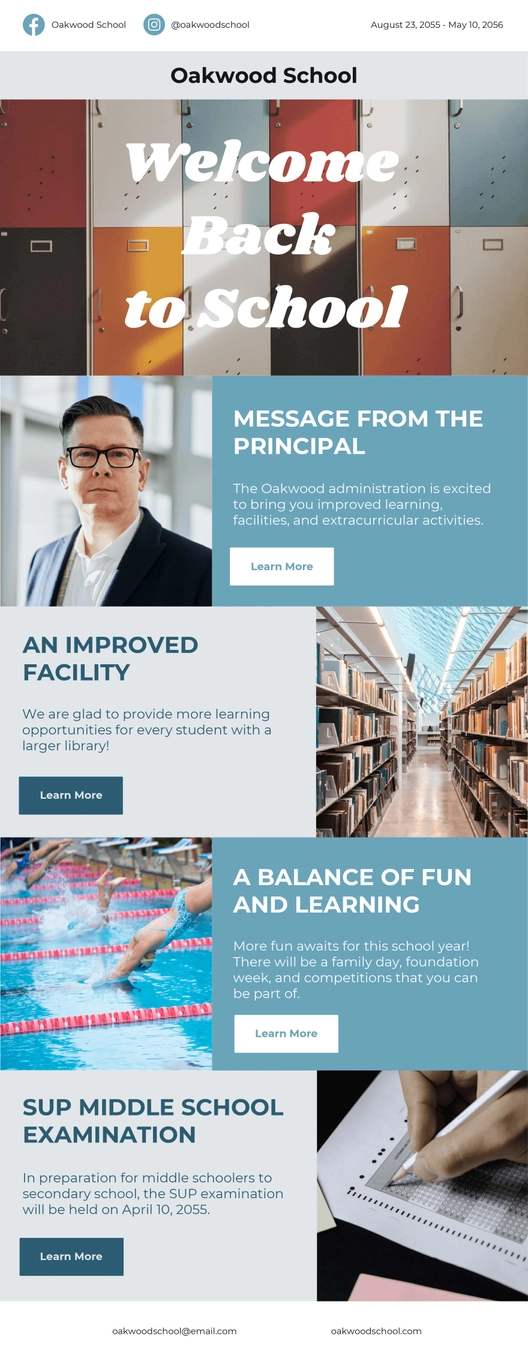 Middle School Back To School Newsletter