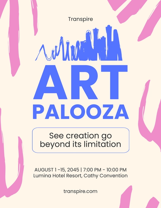 Sample Art Exhibition Flyer