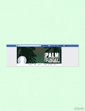 Palm Sunday Facebook Cover Template