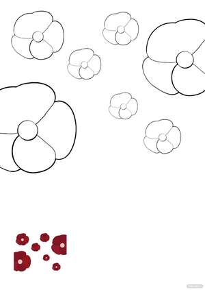 Burgandy Wedding Floral Coloring Page