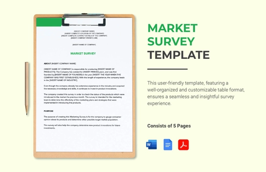 Market Survey Template Market Survey Template