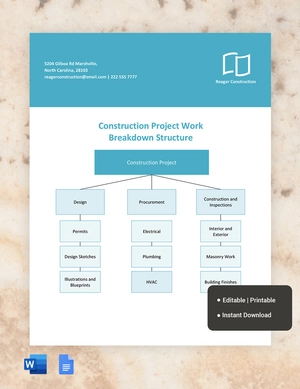 Construction Project WBS Template