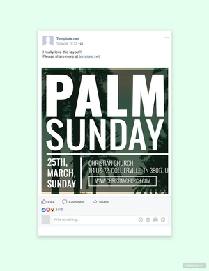 Palm Sunday Facebook Post Template
