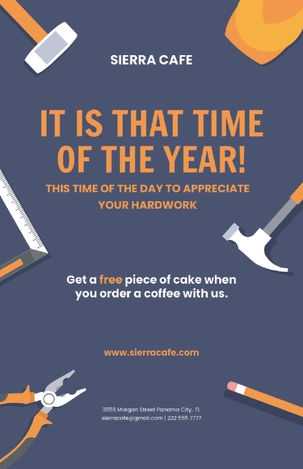 Happy Labor Day Poster Template
