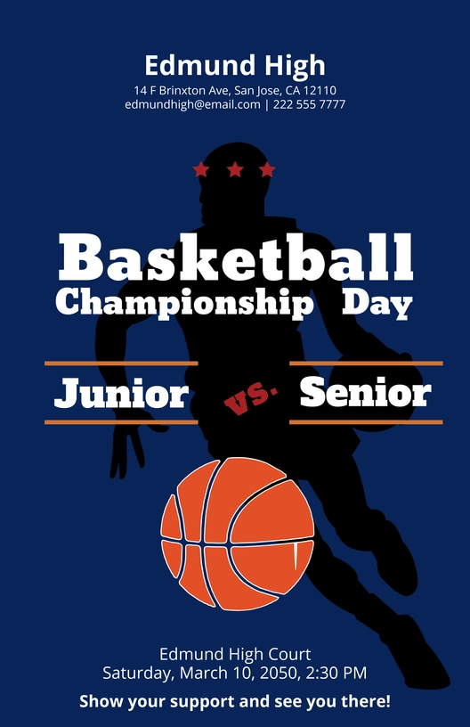 Vintage Basketball Poster