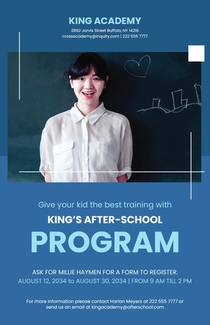 Modern After School Poster