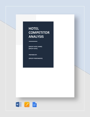 Hotel Competitor Analysis Template