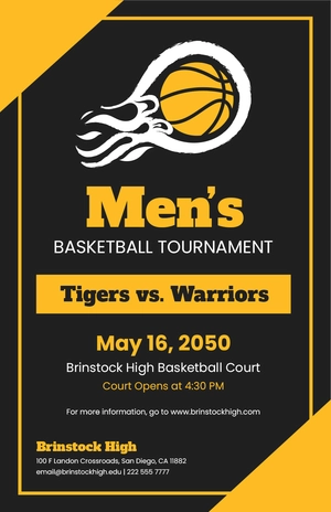 High School Basketball Poster