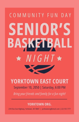 Retro Basketball Poster