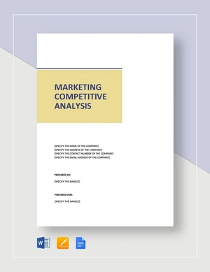 Marketing Competitive Analysis Template