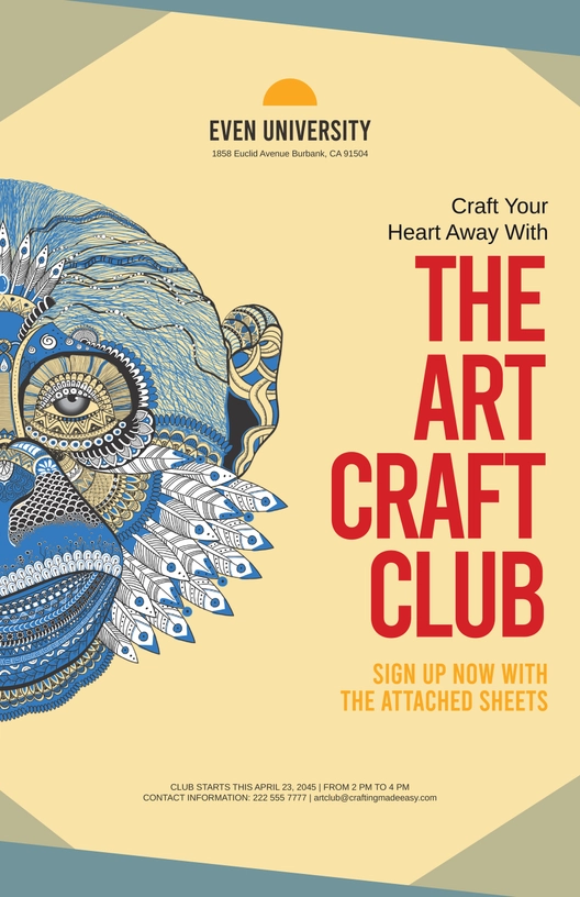 After School Craft Club Poster