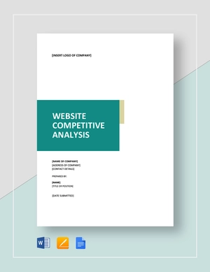 Website Competitive Analysis Template Website Competitive Analysis Template