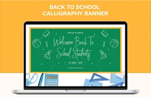 Back To School Calligraphy Banner