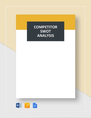 Competitor SWOT Analysis Template